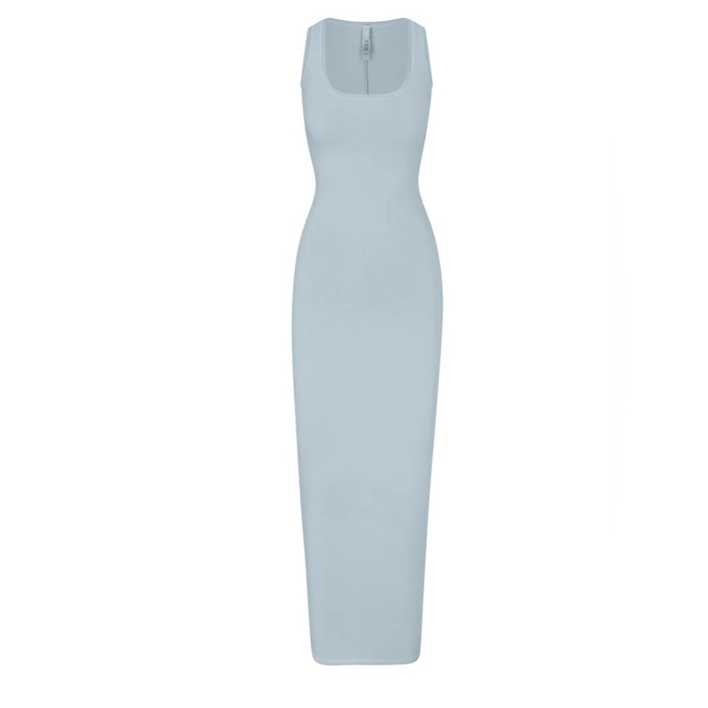 SKIMS NWT new vintage scoop neck long dress in denim blue